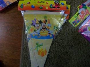 mickey or minnie mouse kids PARTY banner