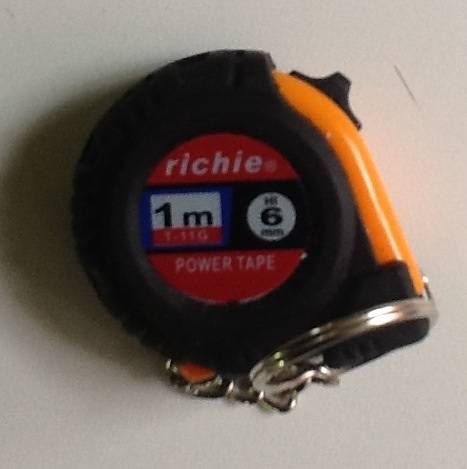 Miniature tape measurer great for in your pocket 1 m