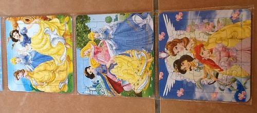 Princess 12 PIECE MINI PUZZLE - 3 puzzles in pack - great for party favor - was R20