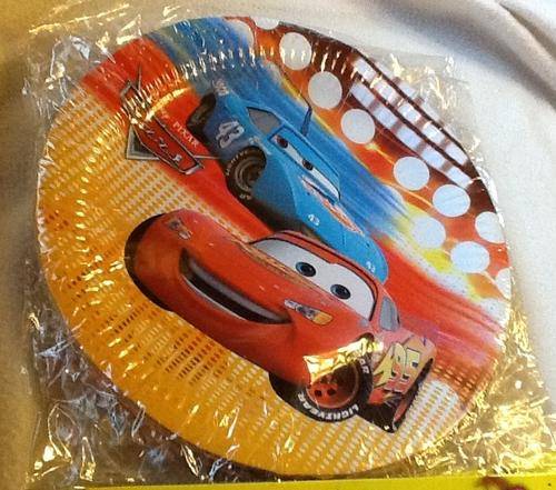 cars lightning mcqueen big paper plates (10) kids party