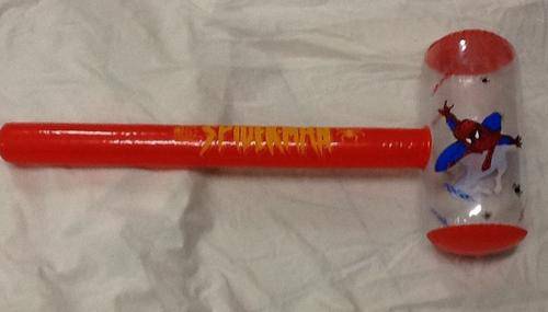 Spiderman plastic blow up hammer -67cm -  great party favor