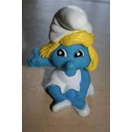 smurfette SMURF SAVING TIN / holder (plastic) +-12CM