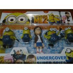 despicable me minions toys - figurine set - work for cake toppers also - 2 designs
