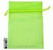 Organza gift bag - lime green - 13x18cm