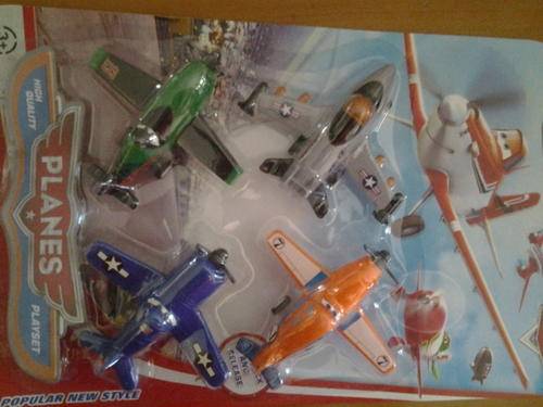 Cars planes set of 4 plastic figurines 6-9cm - great cake toppers