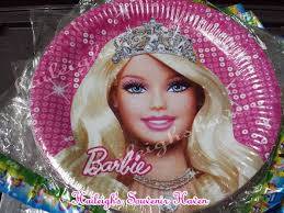 barbie pink - kids party BIG PAPER PLATES (10)