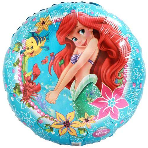KIDS party Ariel mermaid 43cm foil balloon - needs helium