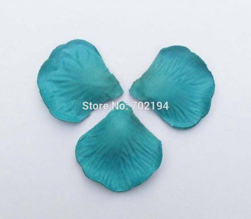 material rose petals turqouise blue - 100 per pack - for confetti or decor