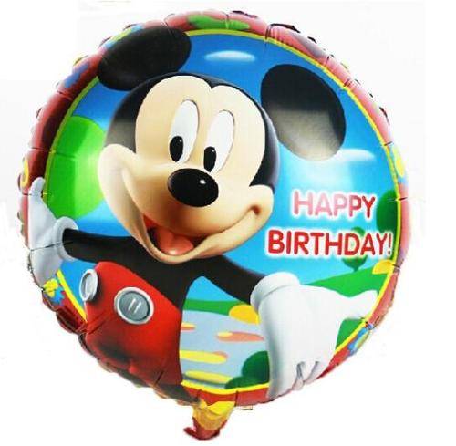 KIDS party mickey mouse 43cm foil balloon. - blow up with a straw