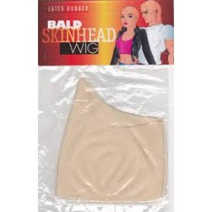 Dress up party - latex rubber bald skinhead wig