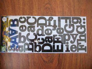 MAKING MEMORIES ALPHABET STICKERS -108 PCE - BLACK