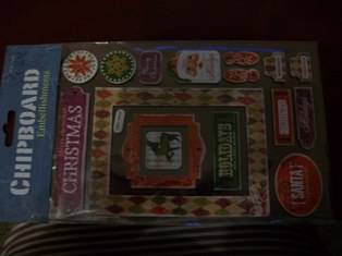 CHRISTMAS CHIPBOARD EMBELLISHMENTS