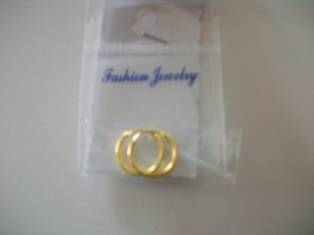 small earrings sleepers / hoops - 1cm - gold colour