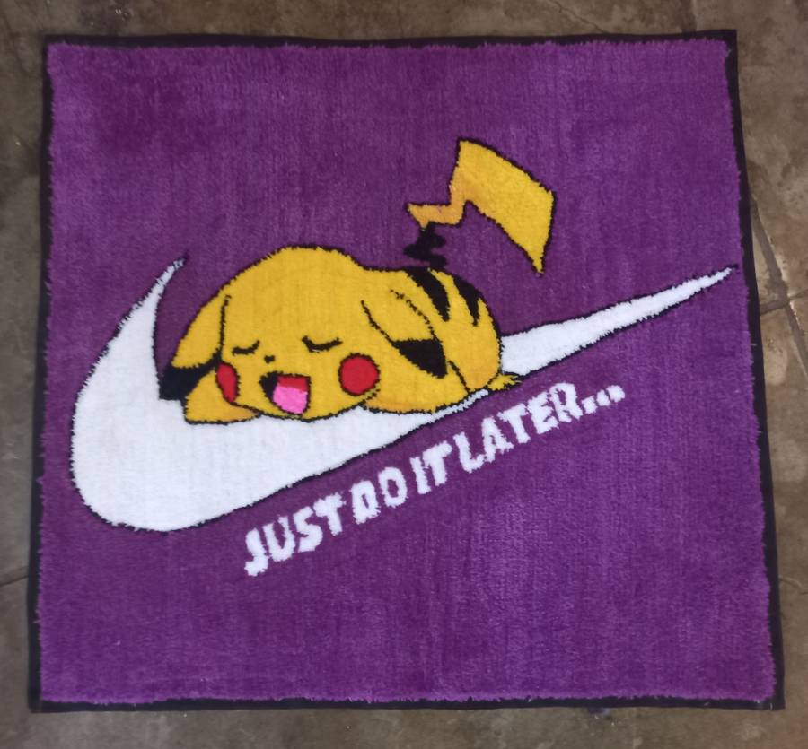 PIKACHU SLEEPY HAND TUFTED RUG 1M × 1M