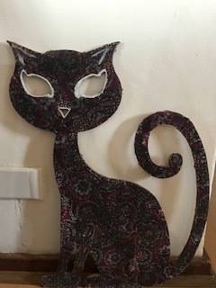 Decoupage cat decor