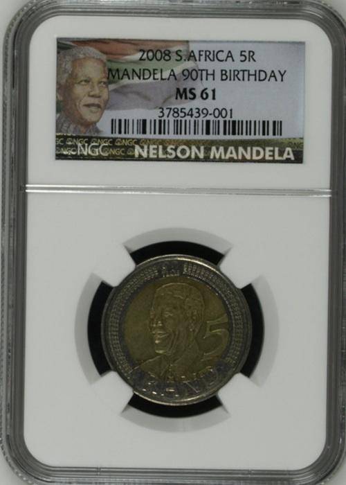 LIMITED EDITION NEW LABEL MANDELA MS61 90th Birthday R5 COIN