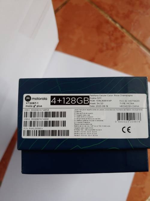 MOTOROLA || G9 PLUS || 128GB || DUAL SIM || ROSA CHAMPAGNE || BRAND NEW OPENED BOX