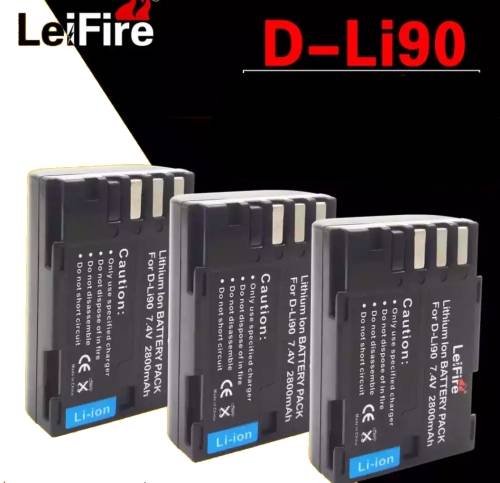 PENTAX D-Li90 BATERY FOR PENTAX K SERIES CAMERA /3 PCS