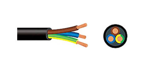 Cabtyre Cable 2.5mm x 3 Core Black-100m