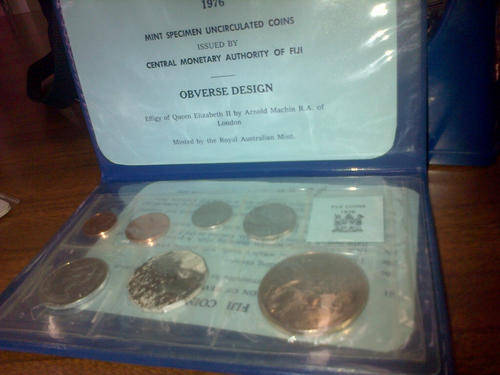 1976 COINS OF FIJI UNC (MINTED BY THE ROYAL AUSTRALIAN MINT)