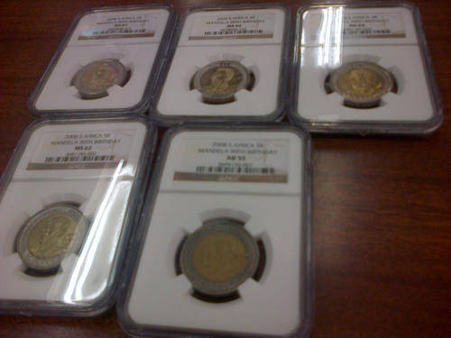 WOW!!!  5X NGC GRADE 2008 BIRTHDAY  SET AU55, MS62,  MS64, MS66, MS67