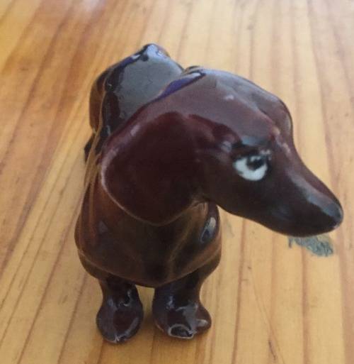 Porcelain Daschund dog ornament