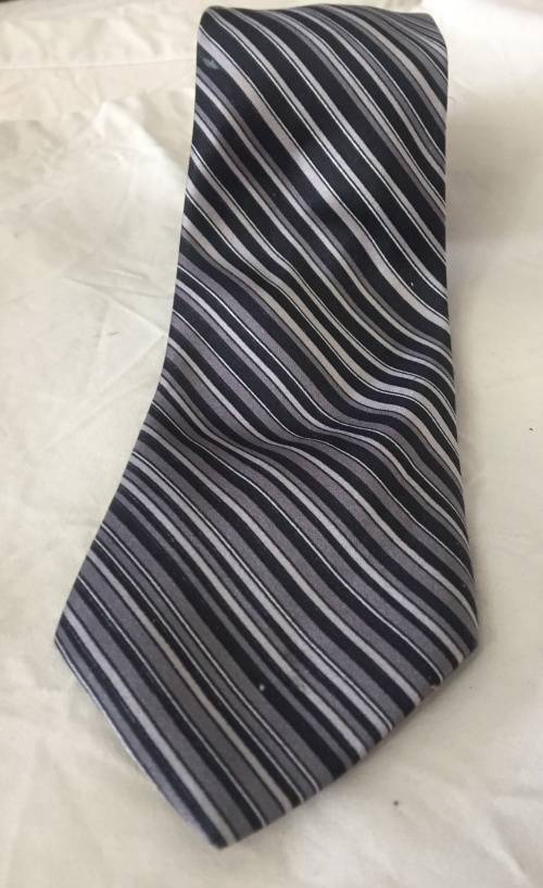 MARKHARMS Grey Stripe Tie