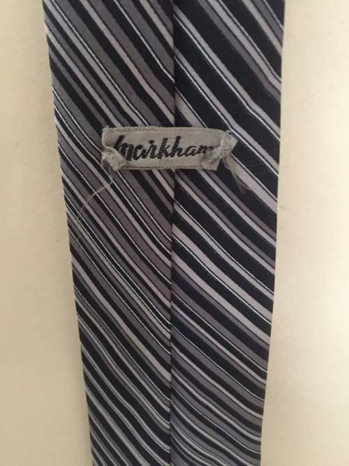 MARKHARMS Grey Stripe Tie