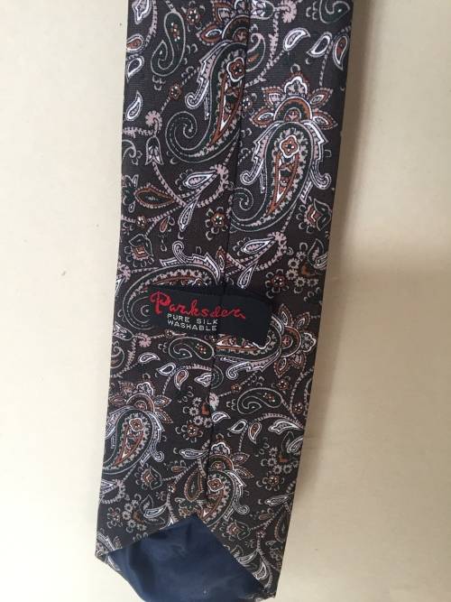 PARKSDIA Paisley print pure silk tie