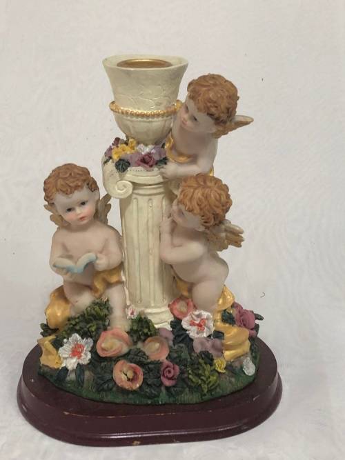 Angels - Polyresin Angels candle holder - ornament