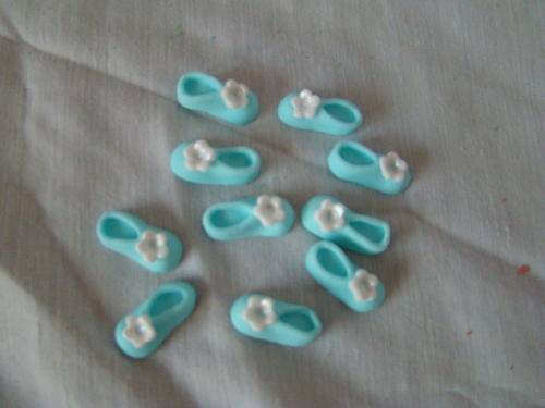 Edible Baby boy shoes cake decorations