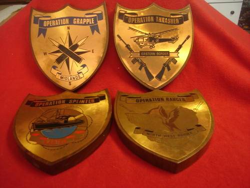 RHODESIA; OPERATIONAL AREA PLAQUES.