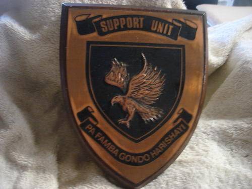 RHODESIA: BSAP SUPPORT UNIT PLAQUE