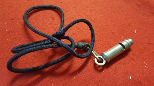 RHODESIA; BSAP LANYARD AND WHISTLE (marked Reuteler Salisbury)