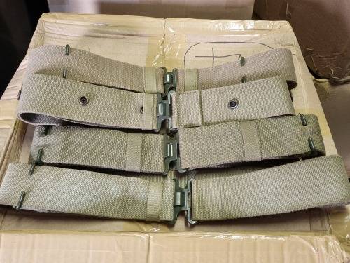 ARMY/POLICE BELTS.  ASSORTED FOUR IN GOOD CONDITION