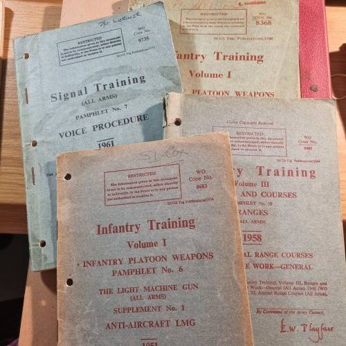 RHODESIA, BRIT TRAINING MANUALS USED BY RHODESIAN ARMY INSTRUCTORS (4)