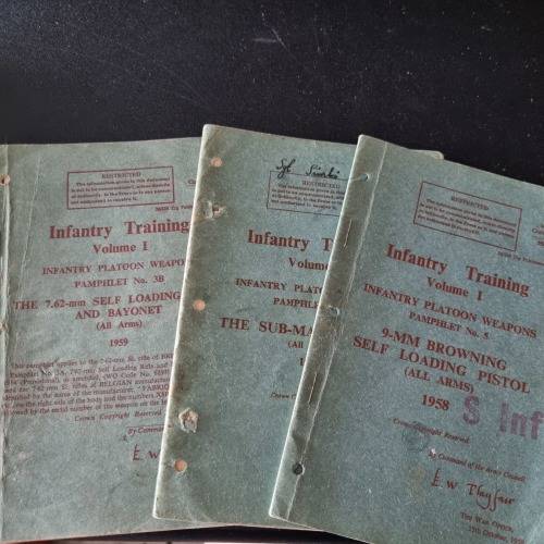 RHODESIA BRIT. ARMY TRAINING MANUALS USED BY RLI/ RAR AND OTHER UNITS (3)