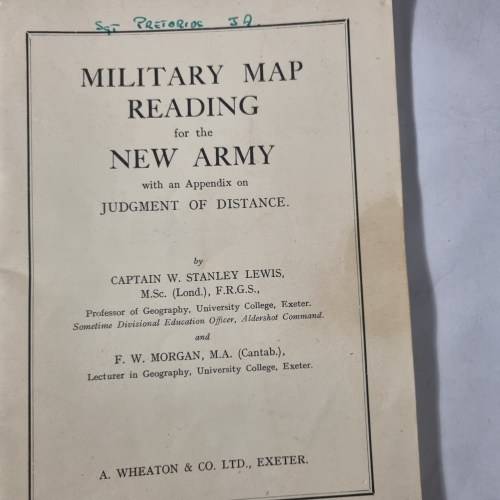 RHODESIA, MILITARY MAP READING FOR NEW ARMY MAY 1940