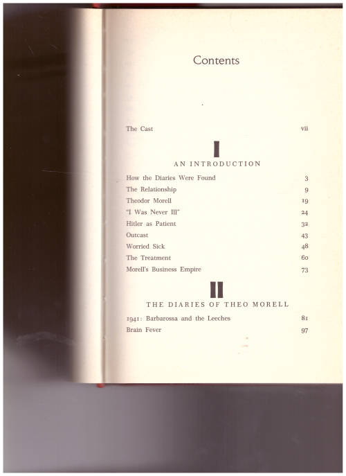 ADOLF HITLER: THE MEDICAL DIARIES, THE PRIVATE DIARIES OF DR. THEO MORELL