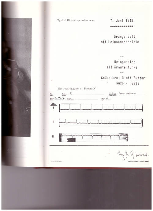 ADOLF HITLER: THE MEDICAL DIARIES, THE PRIVATE DIARIES OF DR. THEO MORELL