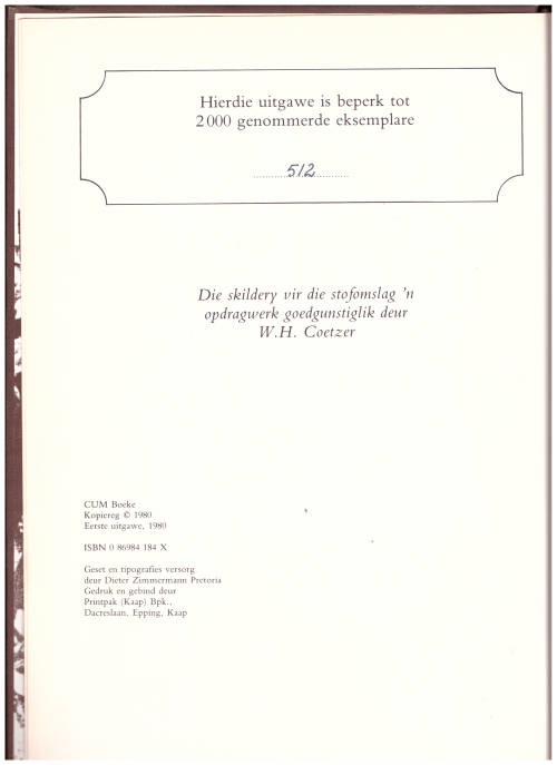 MAJUBA GEDENKBOEK deur J.H. BREYTENBACH en JAN PLOEGER BEPERKTE OPLAAG