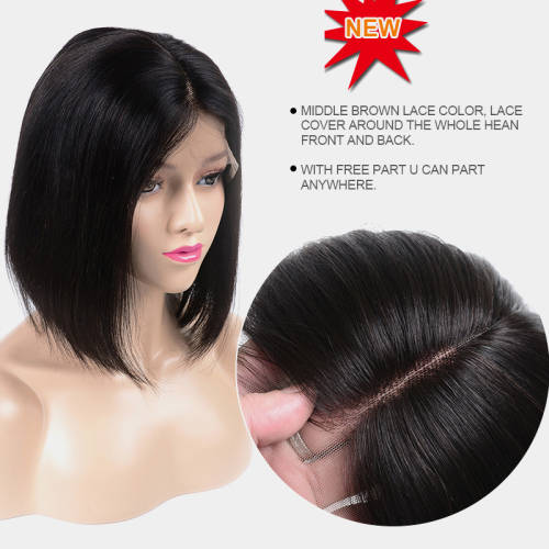 Brazilian  Human Hair BOB LACE WIG (2-4 days` delivery)