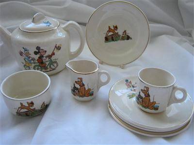 WALT DISNEY VINTAGE CHILDRENS TEA SET...by BESWICK OF ENGLAND....