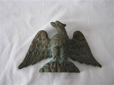 CAST BRASS IMPERIAL EAGLE ..11.50cm HIGH X 19cm ACROSS THE WINGS..TLC NEEDED!