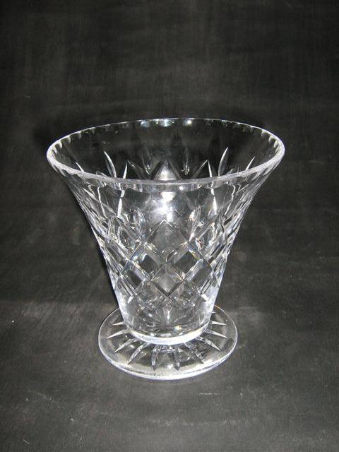 WEBB-CORBETT LEAD CRYSTAL VASE..15cm HIGH X 15.25cm ACROSS THE RIM OF THE BOWL.