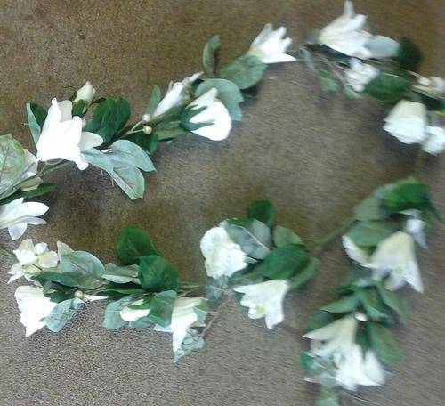 White long string silk flowers