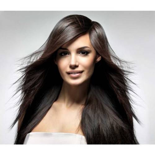 CLIP IN HAIR EXTENSIONS KANEKALON THERMO FIBRE Dark Brown, 60cm 12wefts 24clips