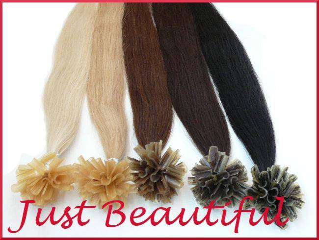 100 Strands 100%  Indian Remy Human Hair Extensions 24" 60 cm) 50g Keratin U-Tips - AAA quality