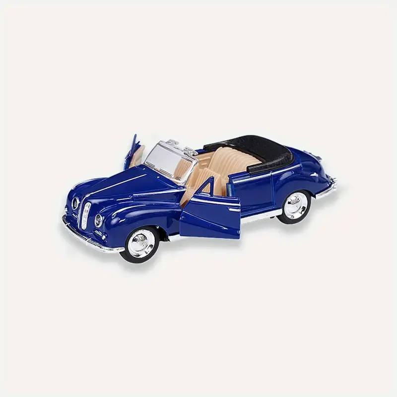 Blue Metal Classic Vintage Model Car, functioning opening doors!