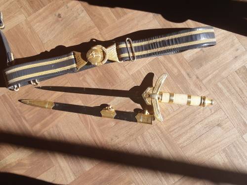 SAAF CEREMONIAL DAGGER AND BELT